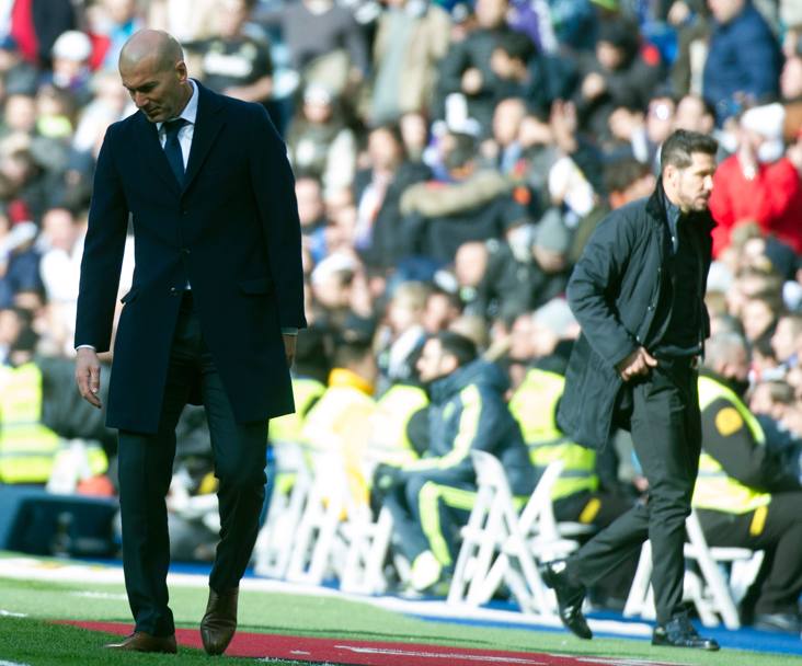 Zinedine Zidane a testa bassa. Afp